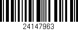 Código de barras (EAN, GTIN, SKU, ISBN): '24147963'