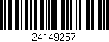 Código de barras (EAN, GTIN, SKU, ISBN): '24149257'