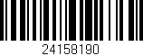Código de barras (EAN, GTIN, SKU, ISBN): '24158190'