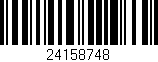 Código de barras (EAN, GTIN, SKU, ISBN): '24158748'