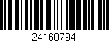 Código de barras (EAN, GTIN, SKU, ISBN): '24168794'