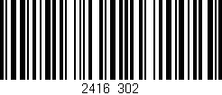 Código de barras (EAN, GTIN, SKU, ISBN): '2416/302'