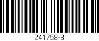 Código de barras (EAN, GTIN, SKU, ISBN): '241758-8'
