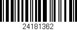 Código de barras (EAN, GTIN, SKU, ISBN): '24181362'
