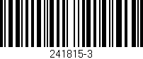 Código de barras (EAN, GTIN, SKU, ISBN): '241815-3'