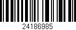 Código de barras (EAN, GTIN, SKU, ISBN): '24186985'