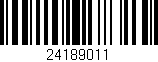Código de barras (EAN, GTIN, SKU, ISBN): '24189011'
