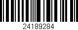 Código de barras (EAN, GTIN, SKU, ISBN): '24189284'