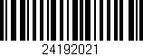 Código de barras (EAN, GTIN, SKU, ISBN): '24192021'