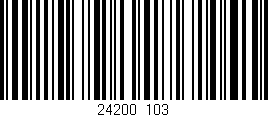 Código de barras (EAN, GTIN, SKU, ISBN): '24200/103'