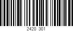 Código de barras (EAN, GTIN, SKU, ISBN): '2420/301'