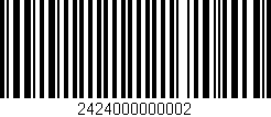 Código de barras (EAN, GTIN, SKU, ISBN): '2424000000002'