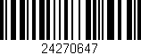 Código de barras (EAN, GTIN, SKU, ISBN): '24270647'