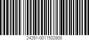 Código de barras (EAN, GTIN, SKU, ISBN): '24281-0011502800'
