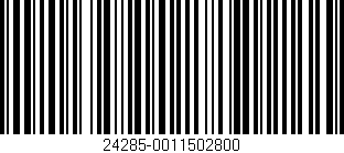 Código de barras (EAN, GTIN, SKU, ISBN): '24285-0011502800'