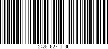 Código de barras (EAN, GTIN, SKU, ISBN): '2428_827_0_30'