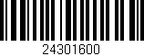 Código de barras (EAN, GTIN, SKU, ISBN): '24301600'