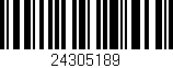 Código de barras (EAN, GTIN, SKU, ISBN): '24305189'
