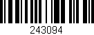 Código de barras (EAN, GTIN, SKU, ISBN): '243094'