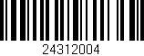 Código de barras (EAN, GTIN, SKU, ISBN): '24312004'