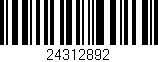 Código de barras (EAN, GTIN, SKU, ISBN): '24312892'