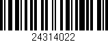 Código de barras (EAN, GTIN, SKU, ISBN): '24314022'