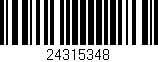 Código de barras (EAN, GTIN, SKU, ISBN): '24315348'