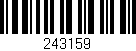 Código de barras (EAN, GTIN, SKU, ISBN): '243159'