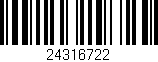 Código de barras (EAN, GTIN, SKU, ISBN): '24316722'