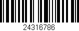 Código de barras (EAN, GTIN, SKU, ISBN): '24316786'