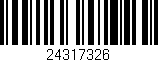 Código de barras (EAN, GTIN, SKU, ISBN): '24317326'