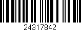 Código de barras (EAN, GTIN, SKU, ISBN): '24317842'