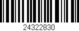 Código de barras (EAN, GTIN, SKU, ISBN): '24322830'