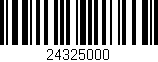 Código de barras (EAN, GTIN, SKU, ISBN): '24325000'