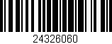 Código de barras (EAN, GTIN, SKU, ISBN): '24326060'
