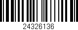 Código de barras (EAN, GTIN, SKU, ISBN): '24326136'