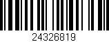 Código de barras (EAN, GTIN, SKU, ISBN): '24326819'