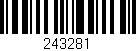 Código de barras (EAN, GTIN, SKU, ISBN): '243281'
