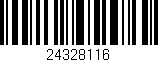 Código de barras (EAN, GTIN, SKU, ISBN): '24328116'