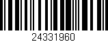 Código de barras (EAN, GTIN, SKU, ISBN): '24331960'