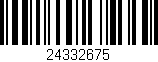 Código de barras (EAN, GTIN, SKU, ISBN): '24332675'