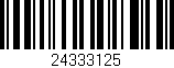 Código de barras (EAN, GTIN, SKU, ISBN): '24333125'