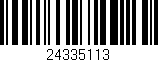 Código de barras (EAN, GTIN, SKU, ISBN): '24335113'