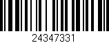 Código de barras (EAN, GTIN, SKU, ISBN): '24347331'