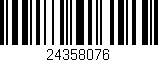 Código de barras (EAN, GTIN, SKU, ISBN): '24358076'