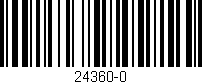 Código de barras (EAN, GTIN, SKU, ISBN): '24360-0'