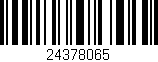 Código de barras (EAN, GTIN, SKU, ISBN): '24378065'