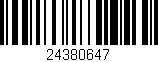 Código de barras (EAN, GTIN, SKU, ISBN): '24380647'