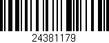 Código de barras (EAN, GTIN, SKU, ISBN): '24381179'