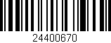 Código de barras (EAN, GTIN, SKU, ISBN): '24400670'